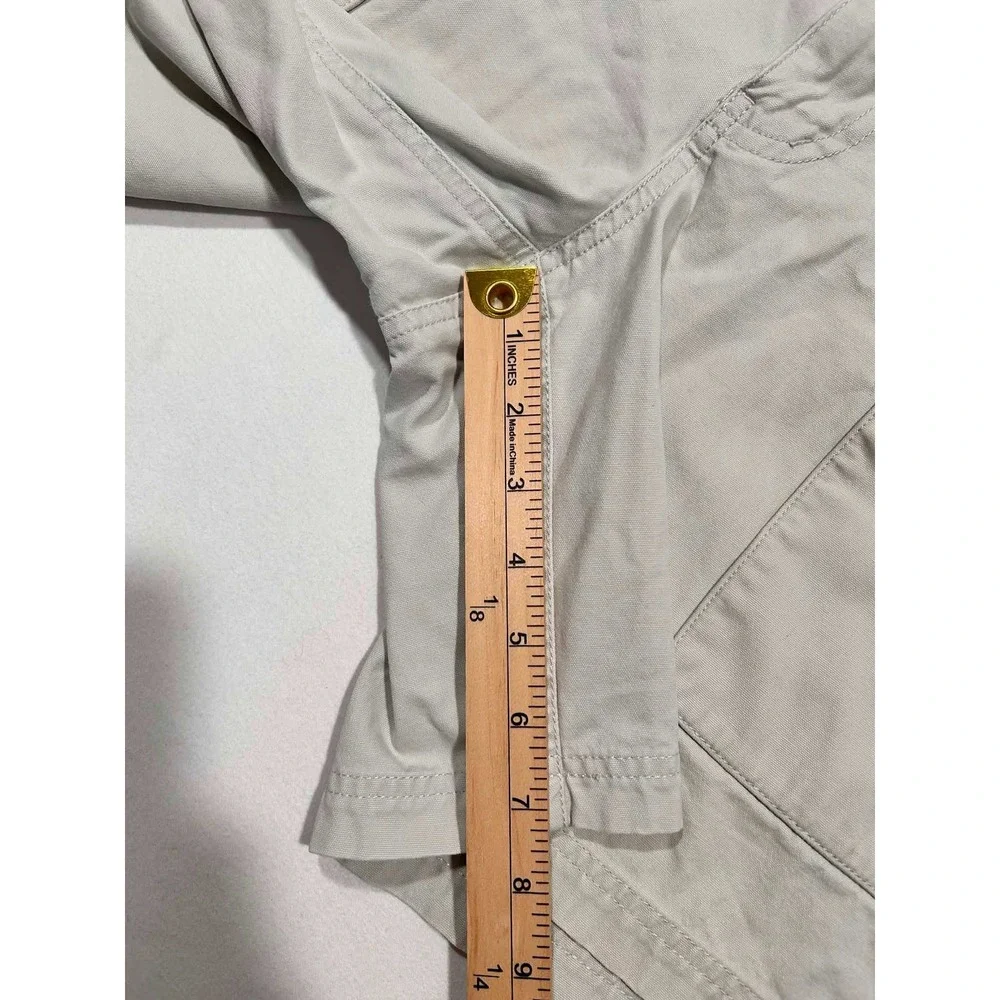 Eddie Bauer Legend Field Shorts Mens 38 Khaki Cotton Canvas Cargo Utility Tan